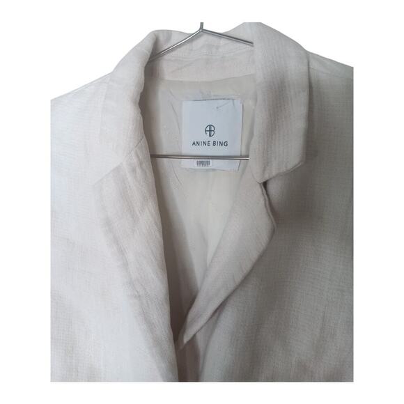 ANINE BING Linen Front Button Quinn Blazer - Picture 7 of 15